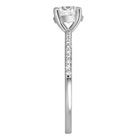 Northern Facet Ideal Cut Engagement Ring with .62 Carat TW of Diamonds in 18kt White Gold
