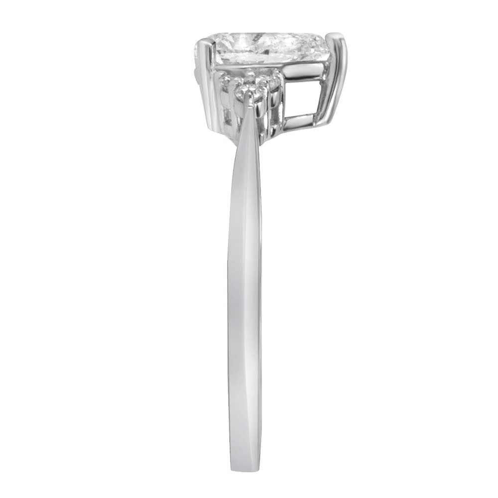 Engagement Ring with .79 Carat TW of Diamonds in 18kt White Gold