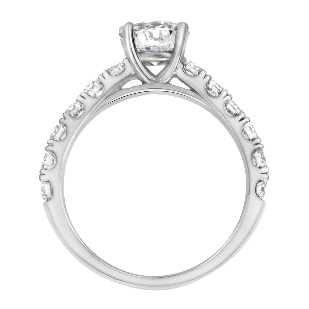 Engagement Ring with 1.84 Carat TW of Diamonds in 18kt White Gold