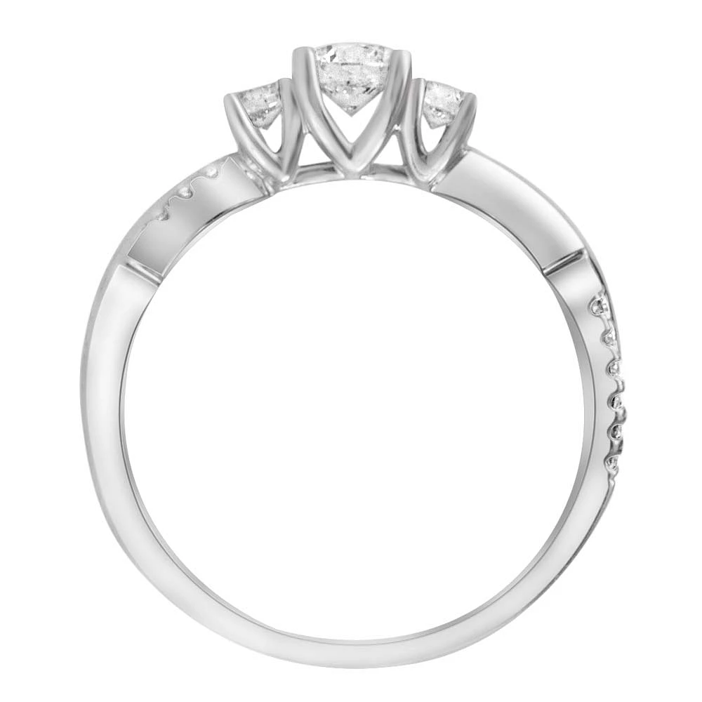 Fire of the North Engagement Ring with .54 Carat TW of Diamonds in 14kt White Gold