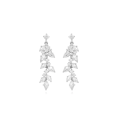 Grace Earrings with Cubic Zirconia in Sterling Silver
