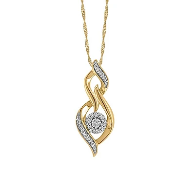 Pendant with .15 Carat TW of Diamonds in 10kt Yellow Gold