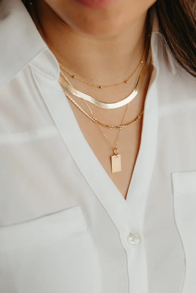 16″-18″ 5MM Herringbone Chain in 10kt Yellow Gold