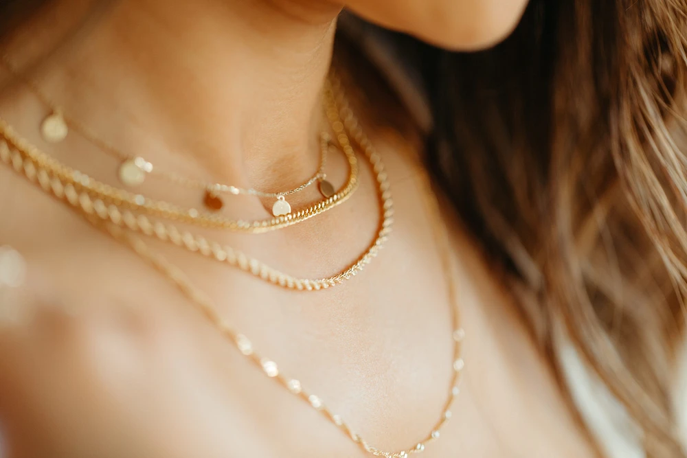 15″-16″ Cosmic Necklace  in 10kt Yellow Gold