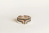 Star Wars Boba Fett Ring with .17 Carat TW of Diamonds in Sterling Silver and 10kt Rose Gold
