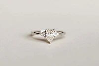 Engagement Ring with .79 Carat TW of Diamonds in 18kt White Gold