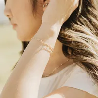 7″ Layla Cable Link Paperclip Chain Bracelet in 10kt Yellow Gold