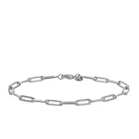 7″ Large 5MM Layla Cable Link Paperclip Chain Bracelet in Sterling Silver