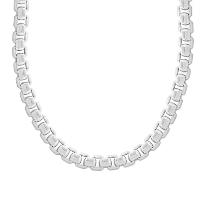 20″ Rounded Box Chain in 10kt White Gold