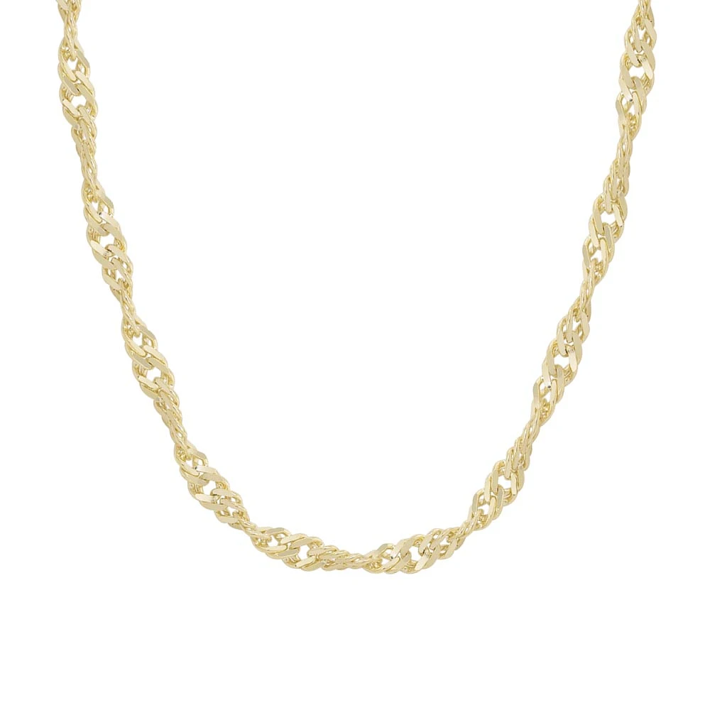 18″-20″ Singapore Chain in 10kt Yellow Gold
