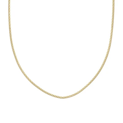 18″ Wheat Chain in 10kt Yellow Gold