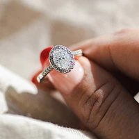 Fire of the North Engagement Ring with 1.25 Carat TW of Diamonds in 18kt White Gold