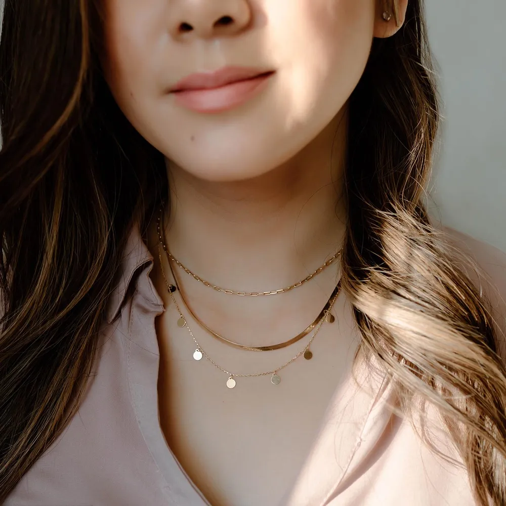 15″-16″ Cosmic Necklace  in 10kt Yellow Gold