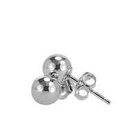 4MM Ball Stud Earrings in 14kt White Gold