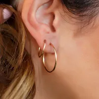 40MM Hoop Earrings in 10kt Yellow Gold