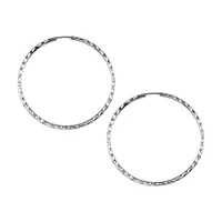 38MM Sleeper Hoop Earrings in 10kt White Gold