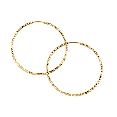 48MM Sleeper Hoop Earrings in 10kt Yellow Gold