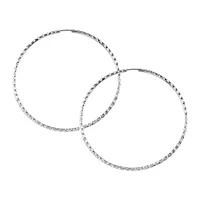 58MM Sleeper Hoop Earrings in 10kt White Gold