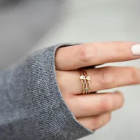 Everyday Stacking Mini Heart Ring in 10kt Yellow Gold