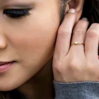 Everyday Stacking Mini Heart Ring in 10kt Yellow Gold