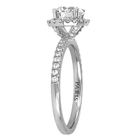 Eternal Allure Halo Engagement Ring with 1.30 Carat TW of Diamonds in 18kt White Gold