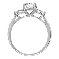 Eternal Trilogy 3 Stone Engagement Ring with 1.36 Carat TW of Diamonds in 18kt White Gold
