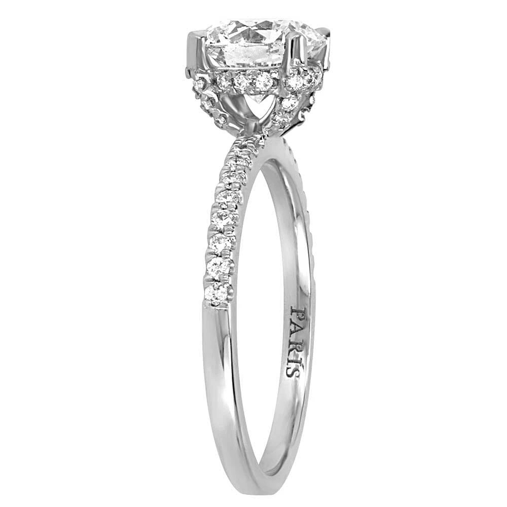 Eternal Luxe Engagement Ring with 1.76 Carat TW of Diamonds in 18kt White Gold