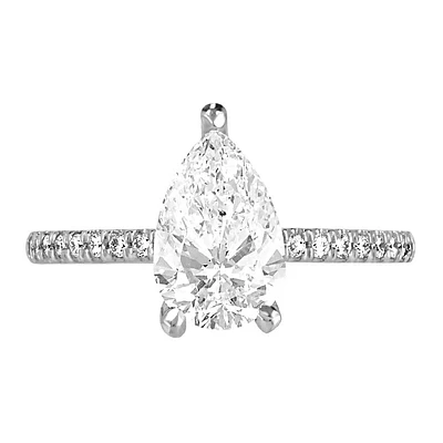 Eternal Luxe Engagement Ring with 1.77 Carat TW of Diamonds in 18kt White Gold