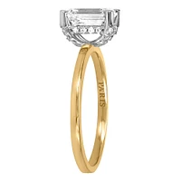 Eternal Icon Emerald Solitaire Engagement Ring with 1.63 Carat TW of Diamonds in 18kt Yellow Gold