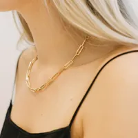 20″ Large 5.3MM Layla Cable Link Paperclip Chain Necklace in 10kt Yellow Gold