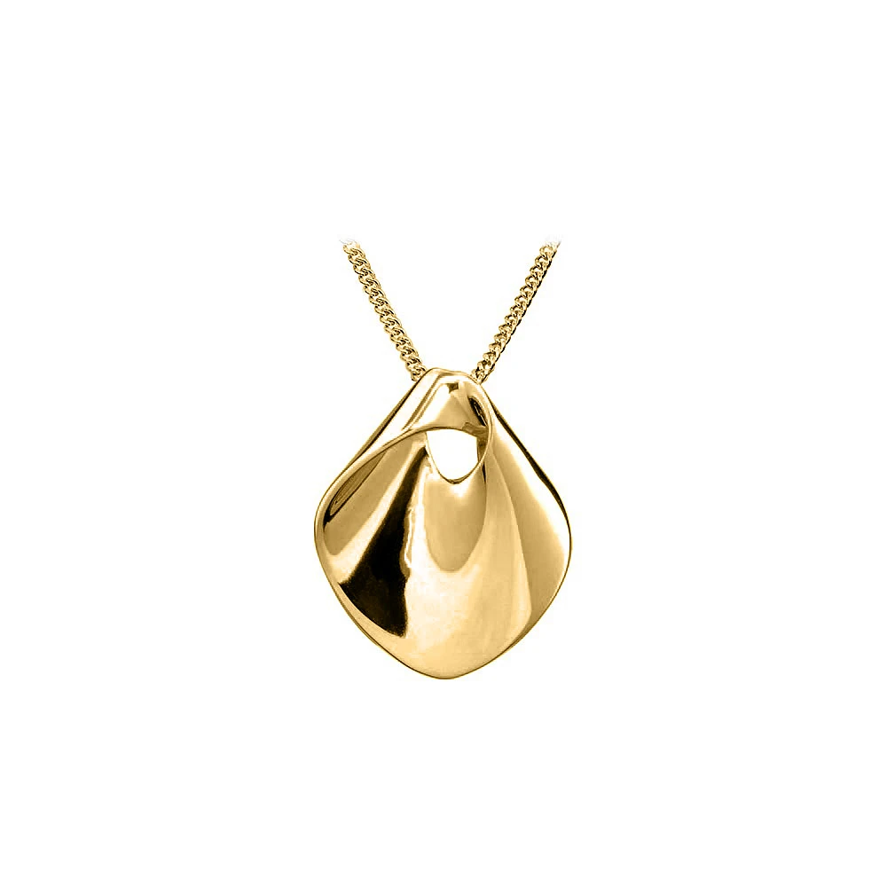 Pendant in Gold Tone Sterling Silver with Chain