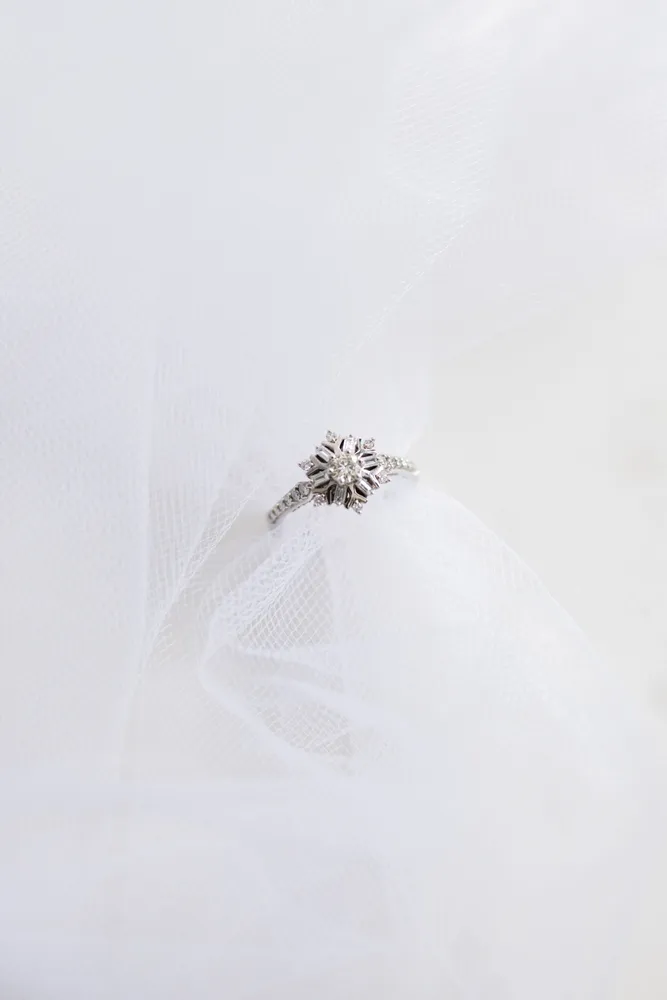 Enchanted Disney Elsa Engagement Ring with .63 Carat TW of Diamonds in 14kt White Gold