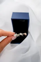 Enchanted Disney Elsa Engagement Ring with .63 Carat TW of Diamonds in 14kt White Gold