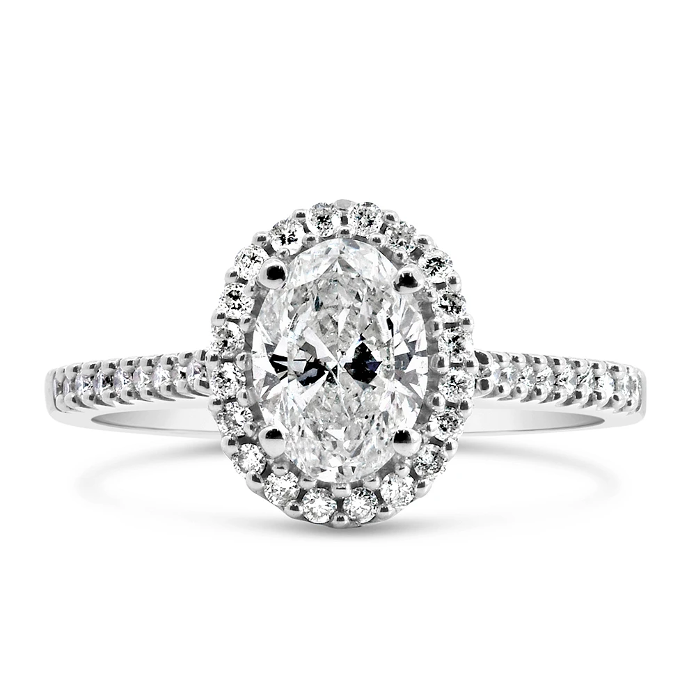 Fire of the North Engagement Ring with 1.25 Carat TW of Diamonds in 18kt White Gold