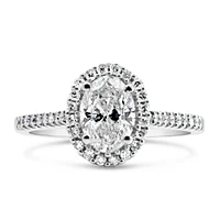 Fire of the North Engagement Ring with 1.25 Carat TW of Diamonds in 18kt White Gold