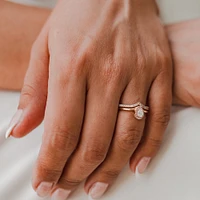 Colourless Collection Halo Engagement Ring with .27 Carat TW of Diamonds in 18kt Rose Gold