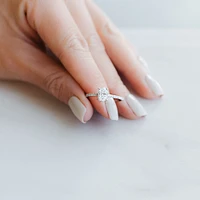 Colourless Collection Engagement Ring with .90 Carat TW of Diamonds in 18kt White Gold