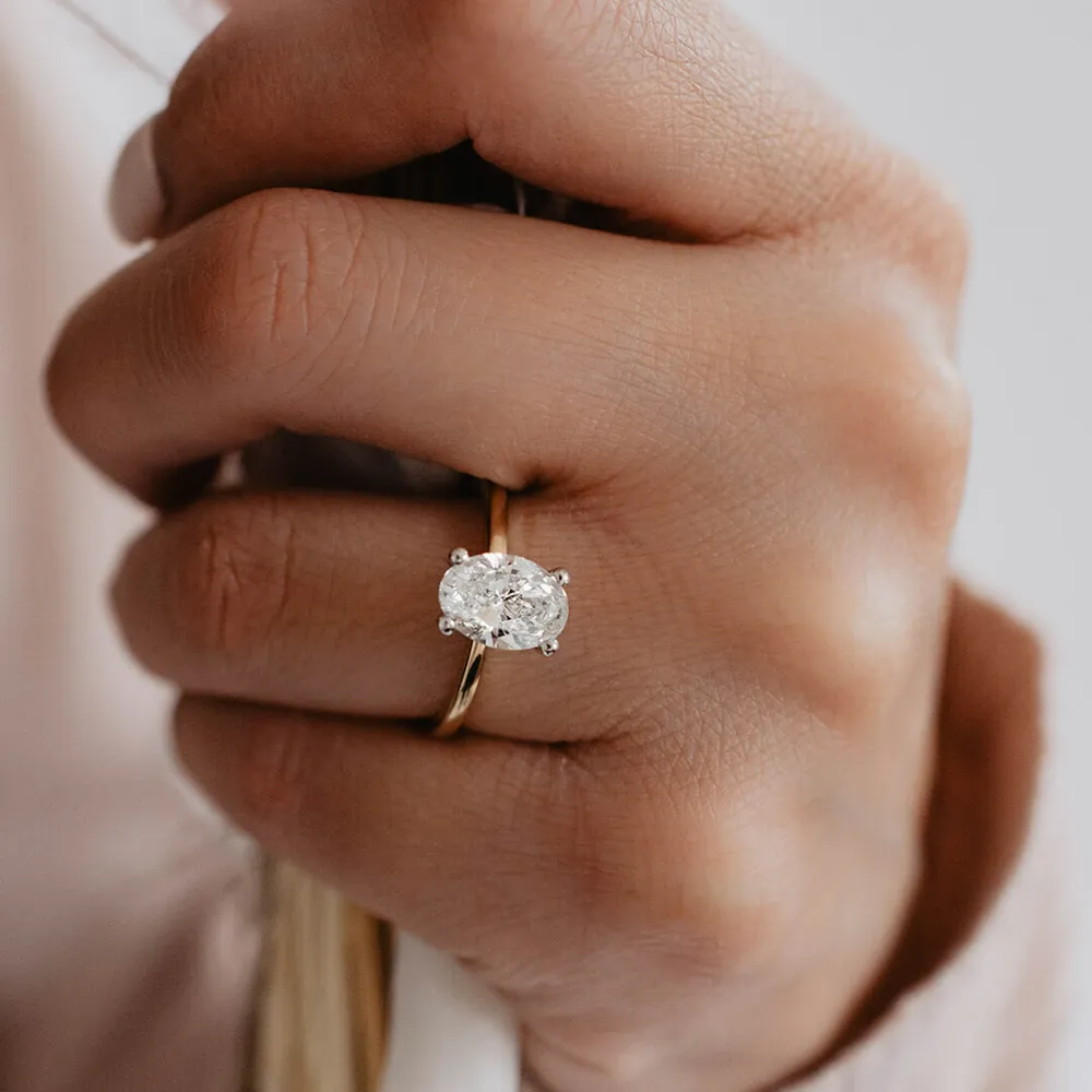 Eternal Icon Oval Solitaire Engagement Ring with 1.63 Carat TW of Diamonds in 18kt Yellow Gold