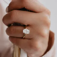 Eternal Icon Oval Solitaire Engagement Ring with 1.63 Carat TW of Diamonds in 18kt Yellow Gold