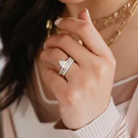Eternal Luxe Engagement Ring with 1.77 Carat TW of Diamonds in 18kt White Gold