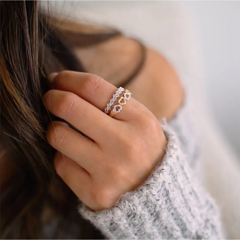 Heart Ring with .10 Carat TW of Diamonds in 10kt Yellow Gold