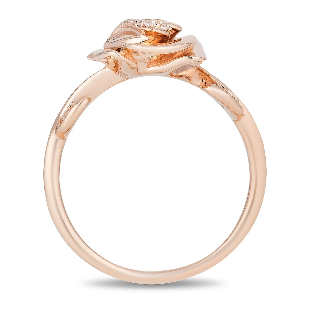 Enchanted Disney Belle Ring with .07 Carat TW of Diamonds in 10kt Rose Gold
