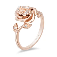 Enchanted Disney Belle Ring with .07 Carat TW of Diamonds in 10kt Rose Gold