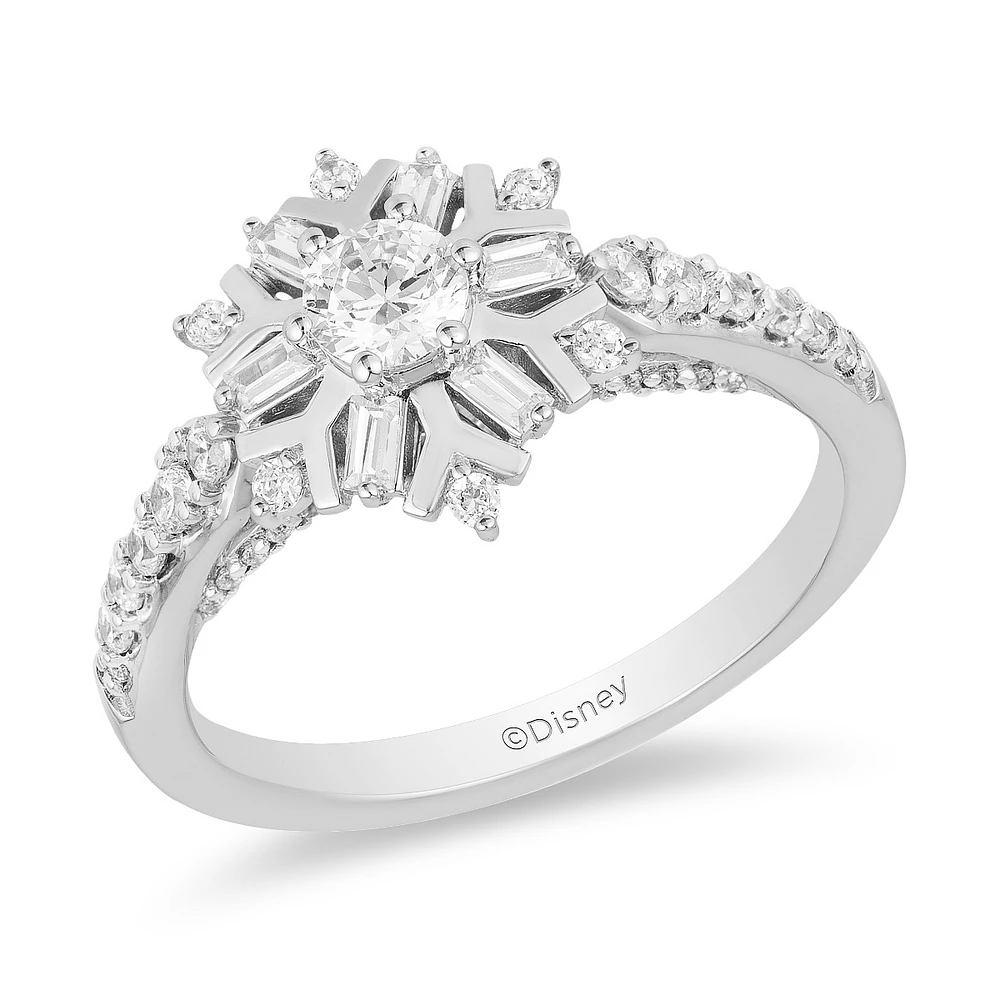Enchanted Disney Elsa Engagement Ring with .63 Carat TW of Diamonds in 14kt White Gold