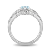 Enchanted Disney Elsa Ring with .25 Carat TW of Diamonds in Sterling Silver