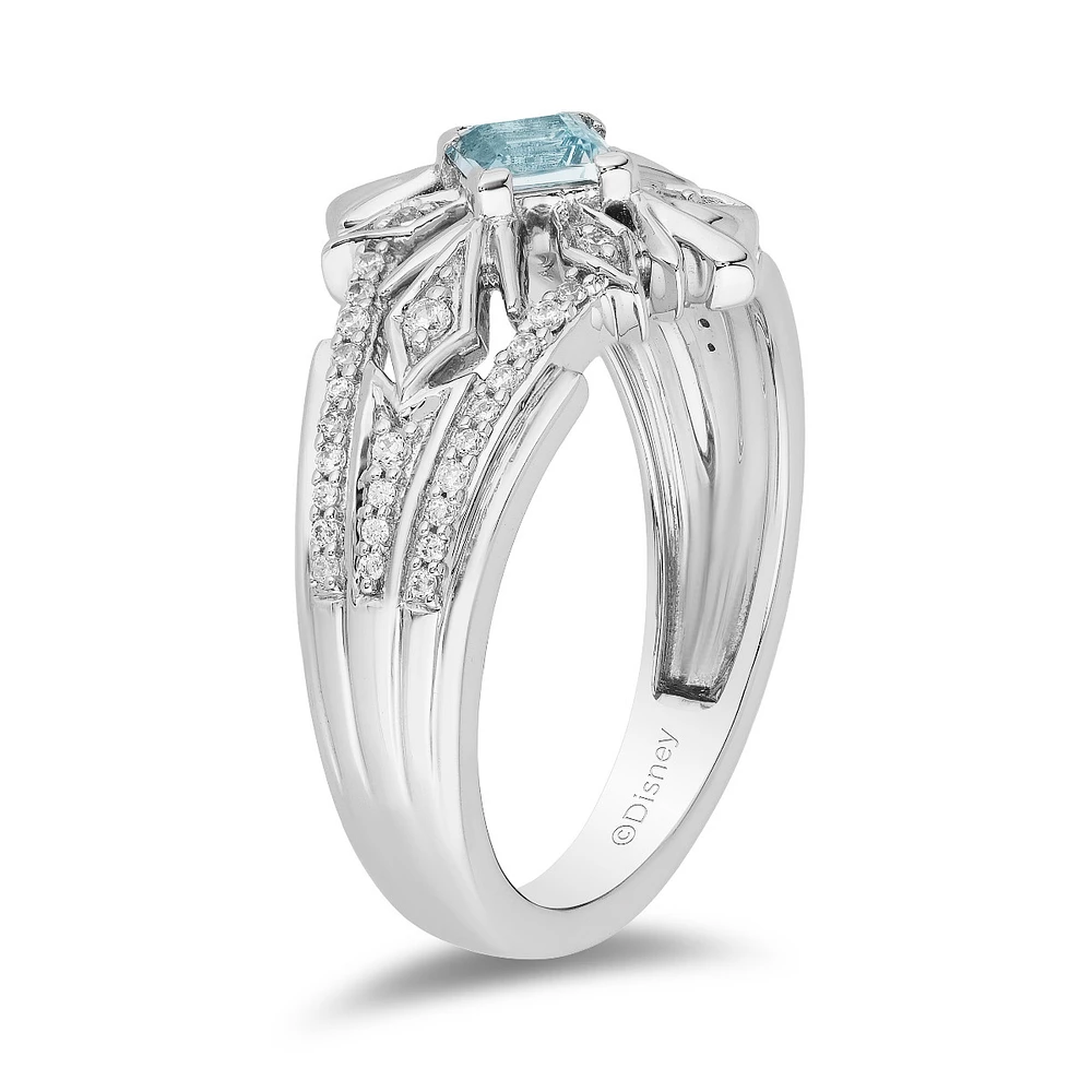 Enchanted Disney Elsa Ring with .25 Carat TW of Diamonds in Sterling Silver