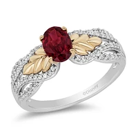 Enchanted Disney Anna Ring With .20 Carat TW of Diamonds in Sterling Silver and 10kt Yellow Gold