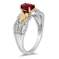 Enchanted Disney Anna Ring With .20 Carat TW of Diamonds in Sterling Silver and 10kt Yellow Gold