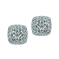 Earrings with 1.00 Carat TW of Diamonds in 14kt White Gold
