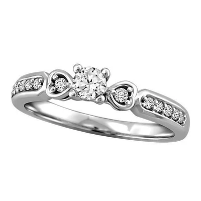 Fire of the North Engagement Ring with .25 Carat TW of Diamonds in 10kt White Gold